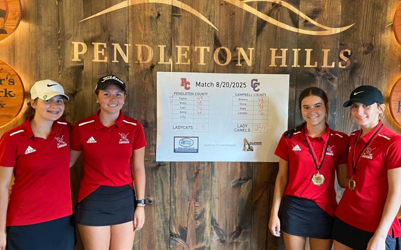 The Pendleton County Ladycats golf team
