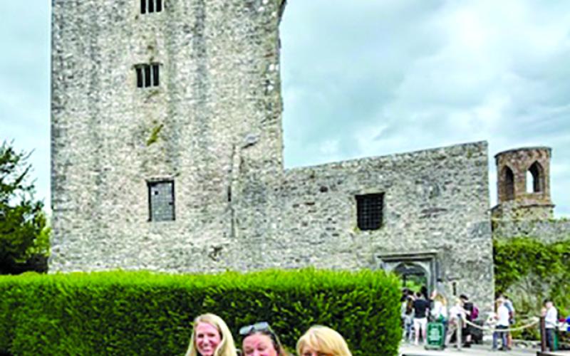 Sisters Randi Jo Mullaney, Jamie Fields and Kim Myers stand outside of Blarney Castle in Cork County, Ireland, where all three kissed the Blarney Stone at the outside top of the battlement.