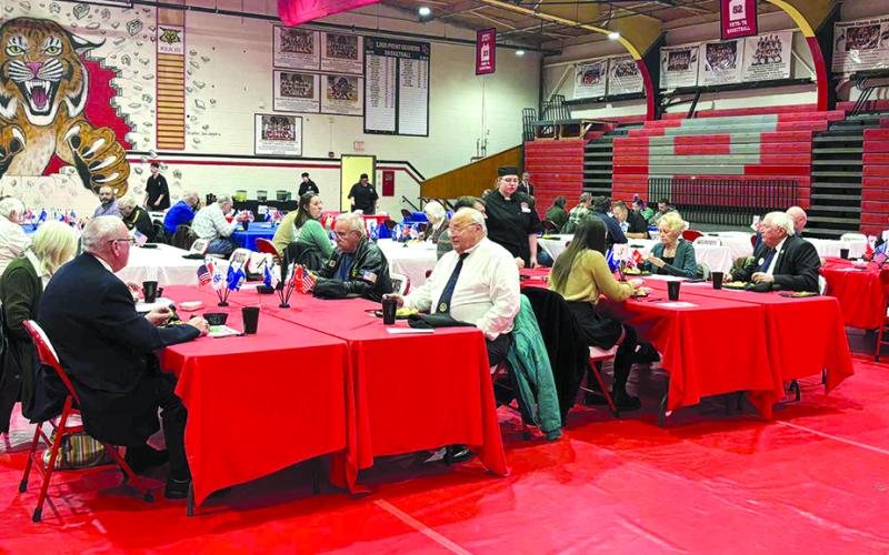 Veterans and their guests were treated to a meal prepared by high school students and desserts prepared by middle school students.