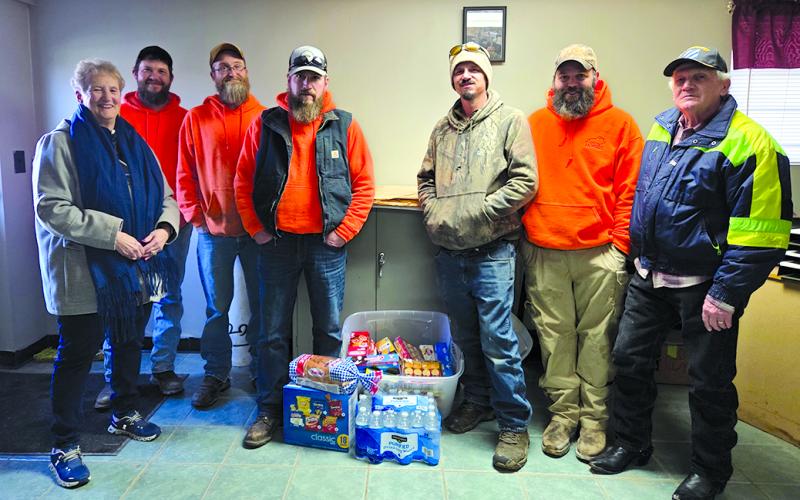 Pictured from left are Proeschel and maintenance crew Joseph Williams, John Webster, Preston Nunnelly, Nick Arcari, Rusty Robbins and Jim Montgomery. Photo by Brenda Montgomery of WoodmenLife.