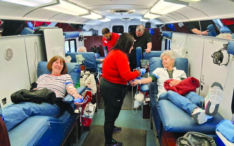 Pendleton County residents donate blood.