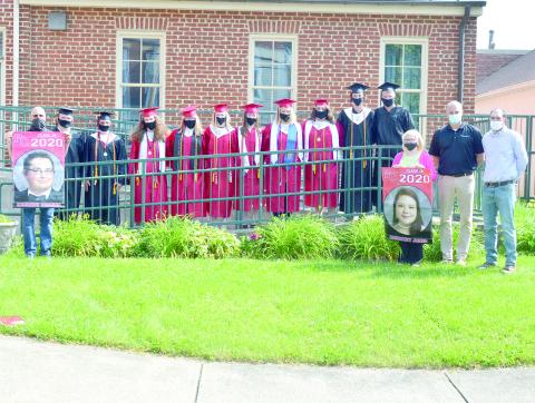 Class of 2020 Top 10 with representatives of Carmeuse and Bakery Feeds who were major sponsors of the banners