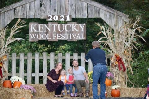 A popular spot for photos. Someone even asked, "If you don't take a picture here, did you really go to Wool Fest?"