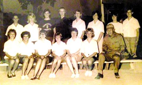 Billie Jo Belcher Chaplin was a cousin to the Vater's and played on many teams there. This photo is the BH & T softball team, circa mid 60s.