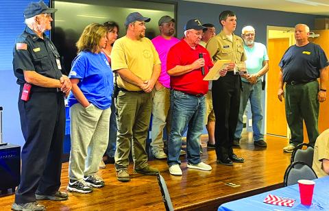 Pendleton County Search ad Rescue takes the stage to be honored for their work in times of crisis. 