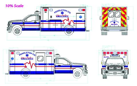 The plans for the ambulance that was provided by the R. C. Durr Foundation has  the familiar look of the newest PC Ambulance.