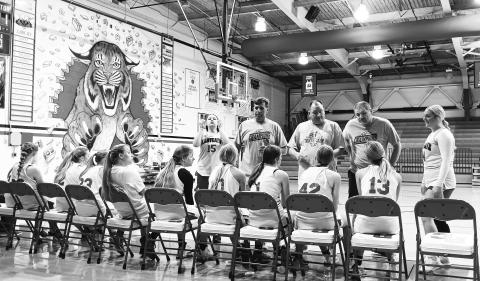 The Pendleton County Ladycats basketball team 