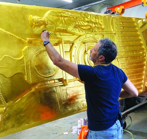 Blumberg puts finishing touches on the Golden Spike Monument