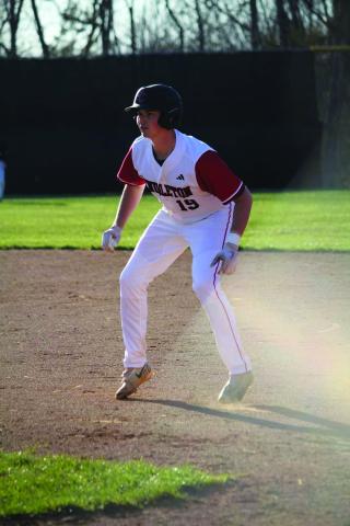 Abraham Beebe looks to steal a base. Photos courtesy of Sonja Barnard and Lisa Cooper.