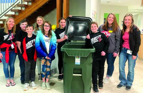 Bobcat Council was joined at the Ronald McDonald House by Northern Elementary School teacher Laura Caudill, who is staying at a nearby hospital with her sick son. Pictured from left are teacher Jodi Gerhardstein, Xavier B., Phoenix R., Beulah G., Evelyn J., Faith W., Elias B., Tabatha Biddle, and Caudill.