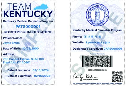 Medical cannabis patient card