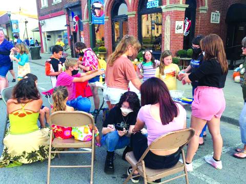 Face painting at the Artwalk