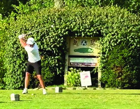Brantley Brown tees up for a nice drive. Photo by Heather Brown.
