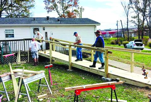 Finishing the handrails