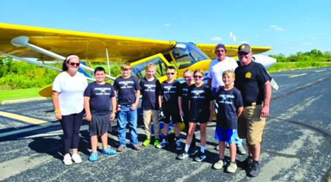 Students from Mason-Corinth Elementary School in Williamstown landed at the Gene Snyder Airport in Falmouth this month as their reward for practicing ROAR — Respect, Ownership, Achievement and Responsibility. 