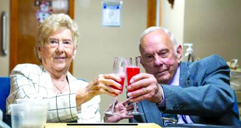 Mary and Russell Cooper celebrated their 60th wedding anniversary Nov. 22 in Independence. Russell is a Pendleton County native, and still works full time as a machine operator. Photo courtesy of Karen Cooper-Hillard.