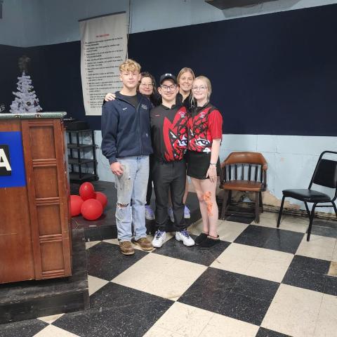 Bowling seniors Kyan Brewer (left), Jordan Ewers (middle) and Maddie Marshall (right) are recognized by the coaching staff.