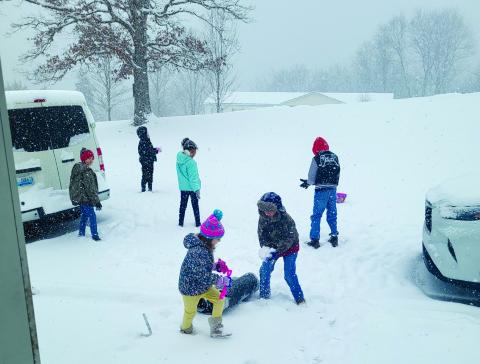 Steve Spegal took this photo of “my kids having fun in Demossville.”
