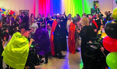 Capes swirl at Broken Arrow Farm as the superheroes dance. Photos courtesy of Abram Crozier