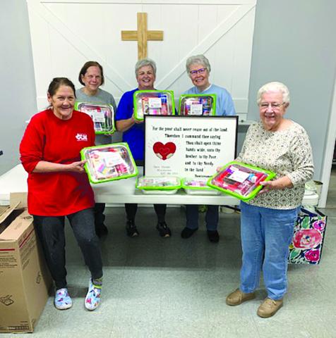 From left are Carolina Shreve, Carol Gow, Robin Kotel, Beverly Salerno and Joyce Flaugher.  Photo courtesy of Kenna Knight, Pendleton County Cooperative Extension.