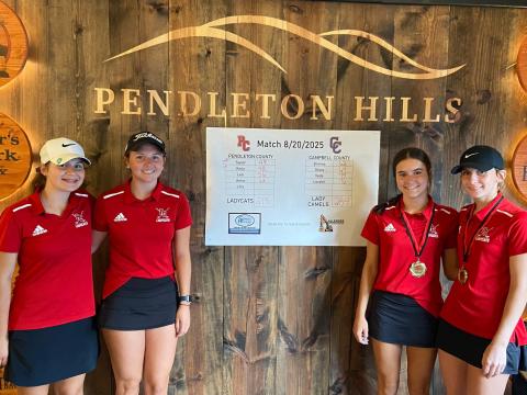 The Pendleton County Ladycats golf team