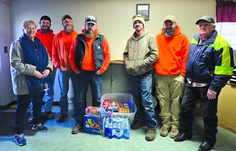 Pictured from left are Proeschel and maintenance crew Joseph Williams, John Webster, Preston Nunnelly, Nick Arcari, Rusty Robbins and Jim Montgomery. Photo by Brenda Montgomery of WoodmenLife.