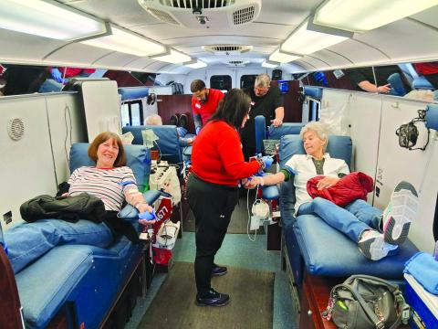 Pendleton County residents donate blood.
