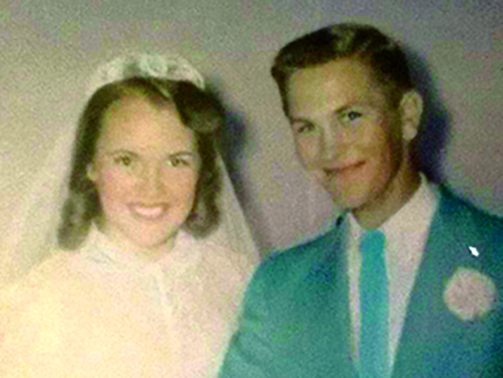 Charlotte Holmes and Charles Whaley married at Charlotte’s parents home on June 15, 1957. Photos courtesy of Charlotte Whaley.