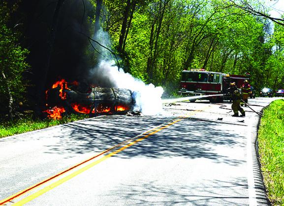 Falmouth Fire Department extinguished the minivan