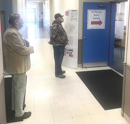 Pendleton County voters were already in line on opening day of voting in-person in Kentucky.