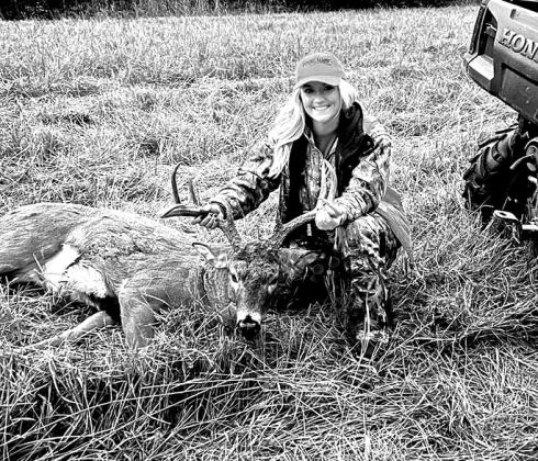 Brooklyn Browning took her first solo kill on opening day, November 11, on a family farm.