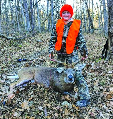 Bo Remi got his deer early, too! Look at that proud smile!