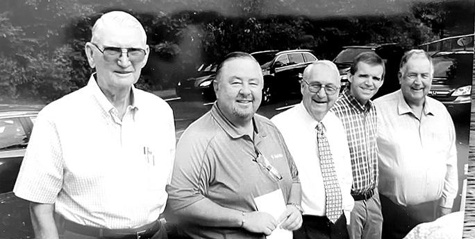 Current board members: Jerry Pape, Greg Turner, Minister: Jesse Henderson, Adam McElfresh, Bob McClanahan. Not available when photo was taken: Dan Barnwell, Gary Pugh, Roger Stubbs.