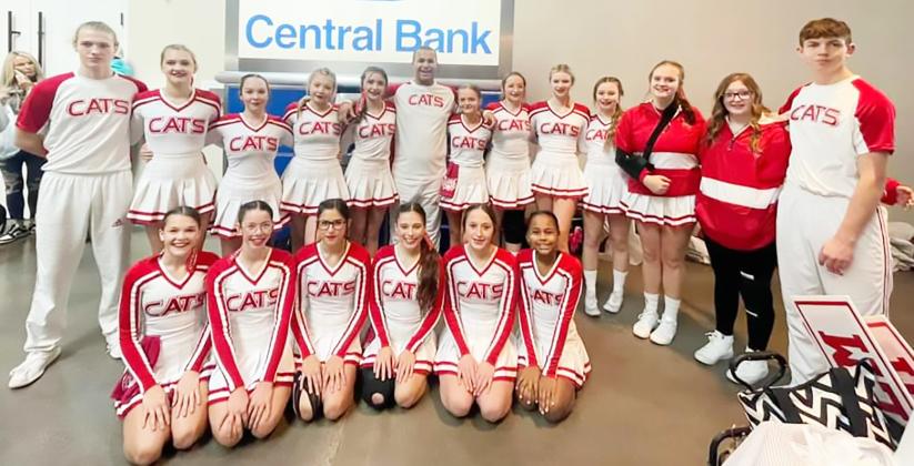 Pendleton County CheerCats took second place at the UCA Bluegrass competition on November 18, 2023, in Lexington. The team missed first place by just 3-tenths of a point. Up next will be the KHSAA State competition. Photo courtesy of Abby Belcher. 