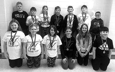 Northern Elementary Schools's Academic Team members are, back row from left, Colton Temple, Logan MacNeil, Lilly Jones, River Tucker, Ethan Wright, Shiloh Williams, and Aiden Verst. In the front row are Ellie Hammons, Jazzlynn Jones, Evelyn Jones, Perry Gregg, Beulah Gillespie, and Blake Barnhardt.