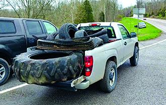 Butler Lions Club cleans up old tires