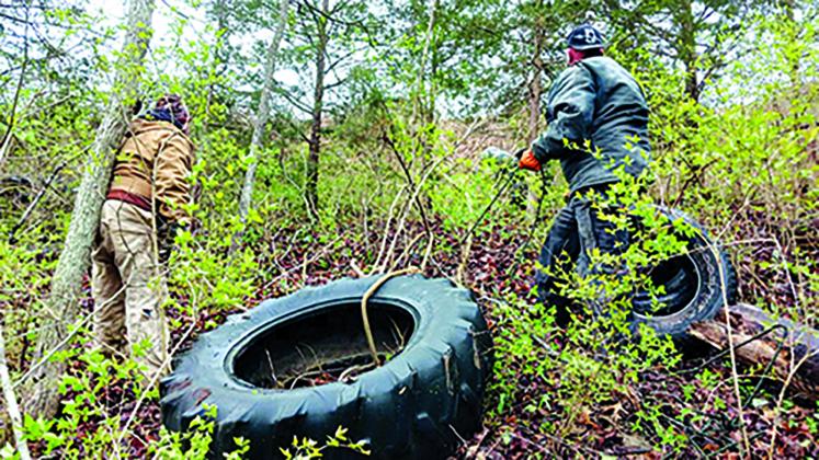 Butler Lions Club cleans up old tires