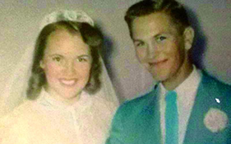 Charlotte Holmes and Charles Whaley married at Charlotte’s parents home on June 15, 1957. Photos courtesy of Charlotte Whaley.