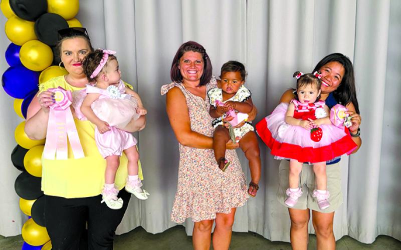 BABY SHOW, 13-24-MONTH-OLD FEMALE: Maria Miracle, first place; Palmer Dennie, second; Eva Yelton, third.