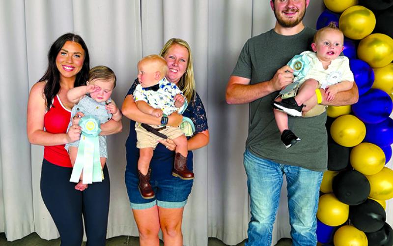 BABY SHOW, 7-12-MONTH-OLD MALE: Colter Cummins, first place; Hudson Huck, second; and Greyson Winkle, third.