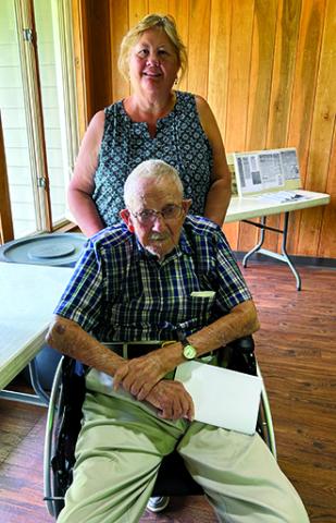 Bob Gulick, pictured with his daughter Missy Gulick-Taylor, recalls the land before it became the park, and was instrumental on the park board for 20 years.