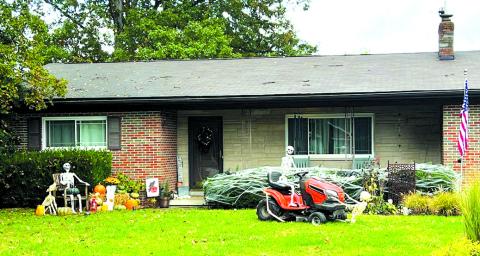 Halloween display brings a chuckle to passerby