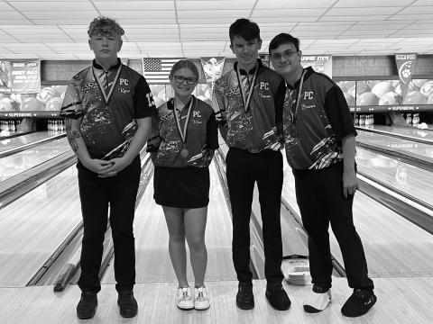 Kyan Brewer, Kree Brewer, Braden Brann, and Bradley Brann were named to the Boone County Invitational All-Tournament team. Photo by Rhonda Hutchison